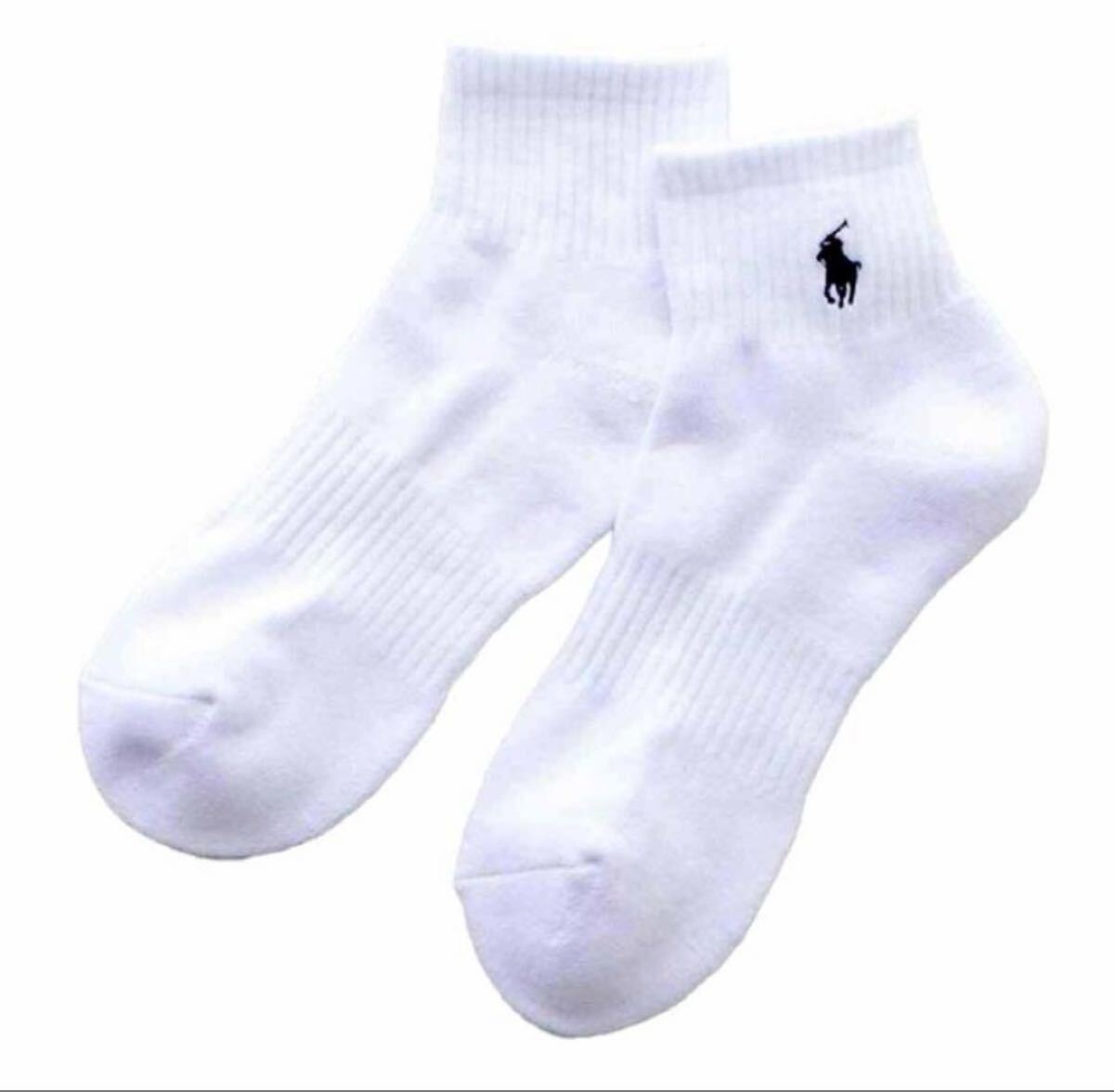 【新品未使用品】POLO RALPH LAUREN ポロ ラルフローレン 靴下 レディース 白 黒 グレー 3足セット 23〜25cm 送料無料 _画像6