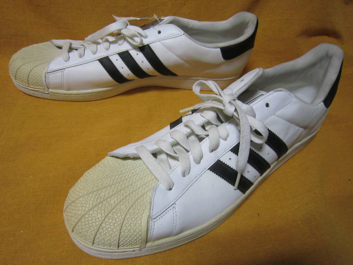  супер большой размер! Adidas super Star [G17068] белый чёрный кожа 36.adidas SUPERSTAR белый / черный 2010 год производства wj2511q