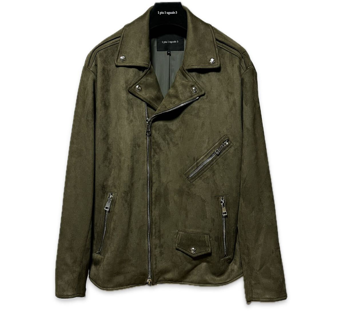 1piu1uguale3 ダブルライダース Ⅴ カーキ AKM wjk EMMETI junhashimoto エコレザー_画像5