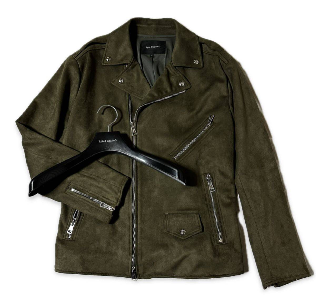 1piu1uguale3 ダブルライダース Ⅴ カーキ AKM wjk EMMETI junhashimoto エコレザー_画像1