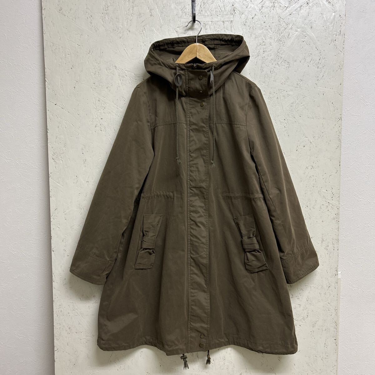 【美品】wさ26 Couture Broochクチュールブローチ 2wayモッズコート　size38/M カーキ　ファー、ライナー取り外し可能　ポケット有　春秋冬_画像7