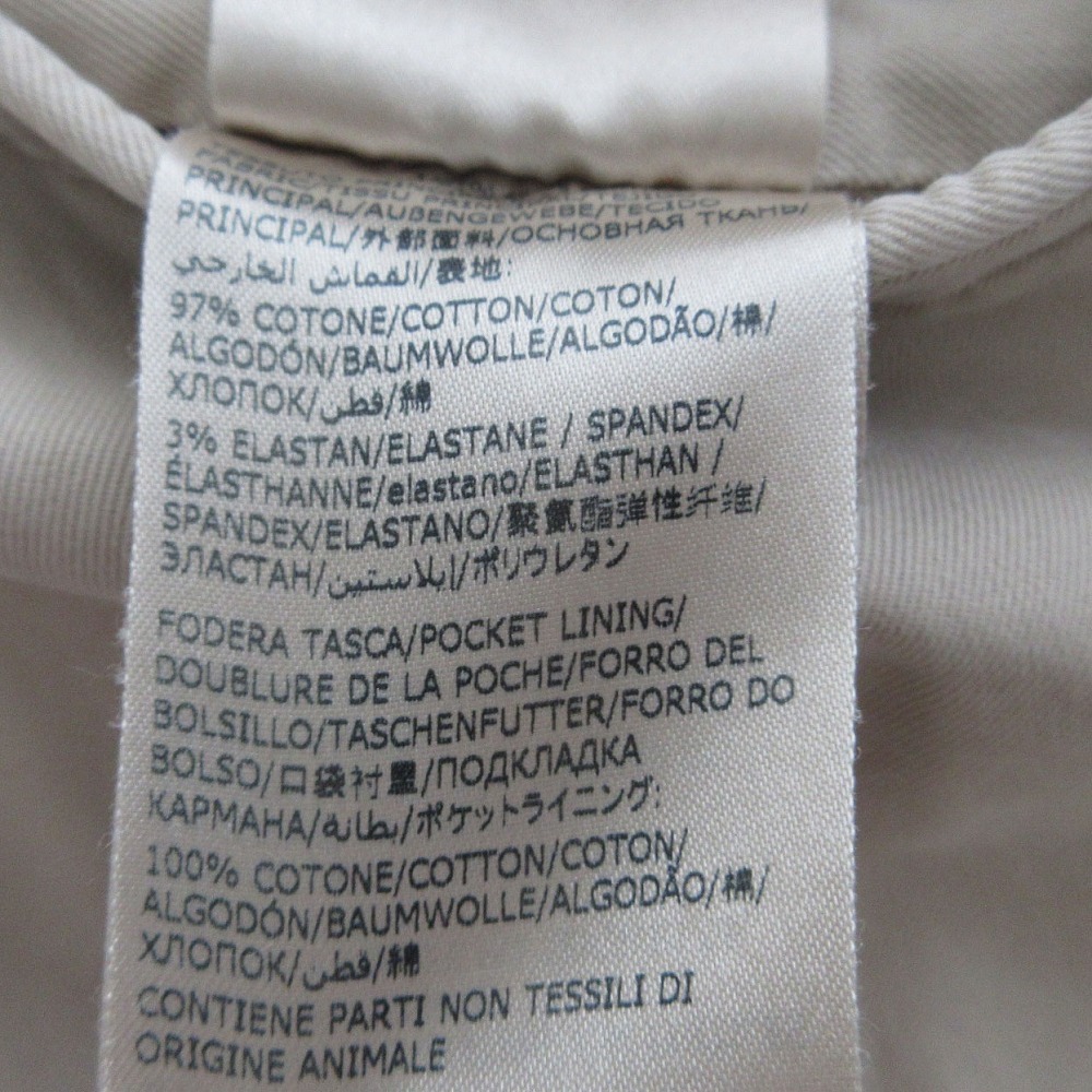 INCOTEX インコテックス スリムフィット スラックス コットン チノパンツ ボトムス オフホワイト サイズ31 メンズ 【中古】_画像4