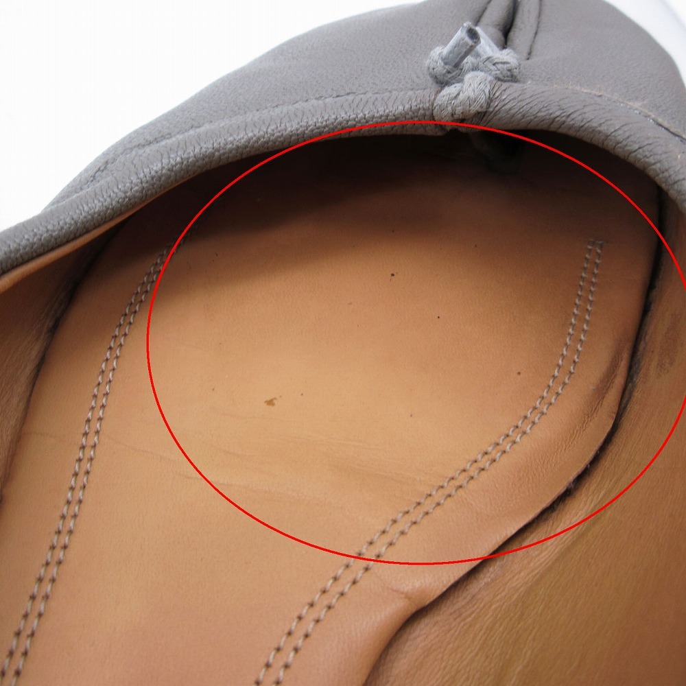 Maison Margiela 22 メゾンマルジェラ レザー タビ バレエシューズ 足袋 グレー サイズ26cm レディース 【中古】_画像8