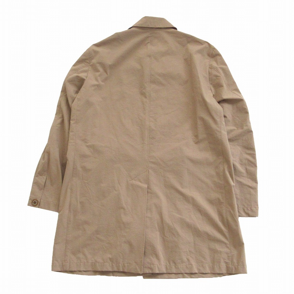 417 EDIFICE エディフィス 18020312301120 ステンカラーコートストレッチ ベージュ サイズL メンズ 【中古】_画像2