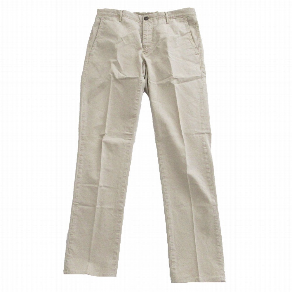 INCOTEX インコテックス スリムフィット スラックス コットン チノパンツ ボトムス オフホワイト サイズ31 メンズ 【中古】_画像1