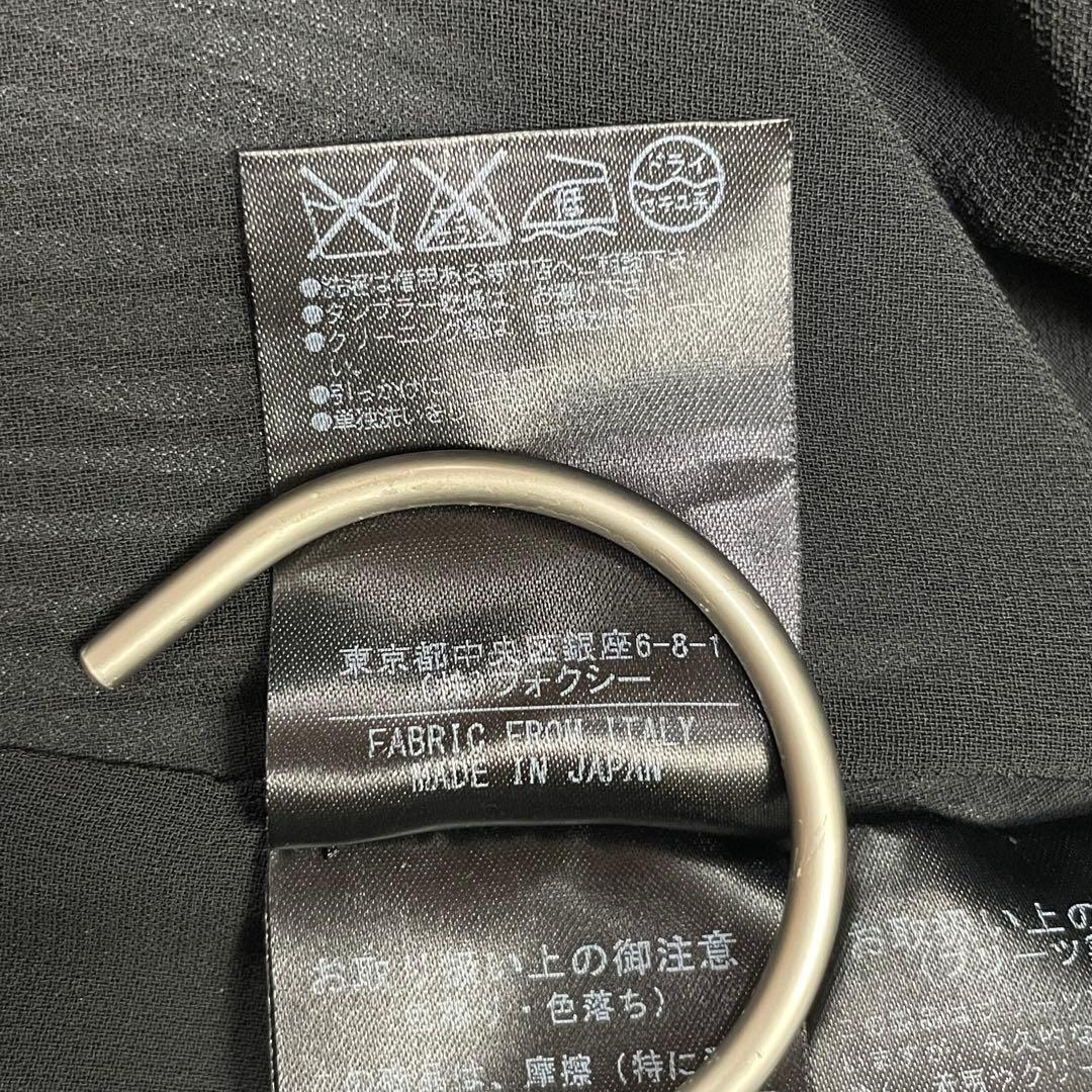 【極美品】アディアム★サイドプリーツ　ワンピース　デニム生地　ラメ　黒　2_画像9