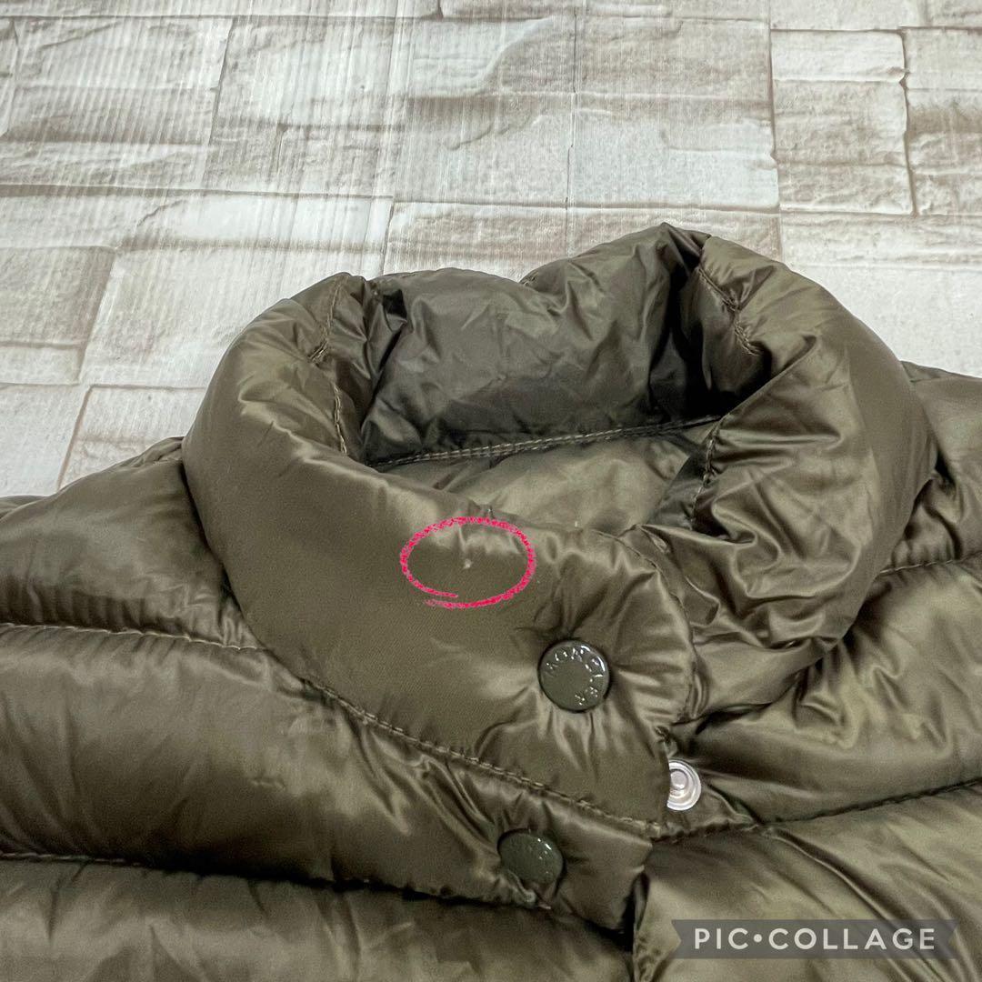 【良品】モンクレール★LIANE　リアンヌ　ダウンベスト　ワッペン　カーキ　1_画像10