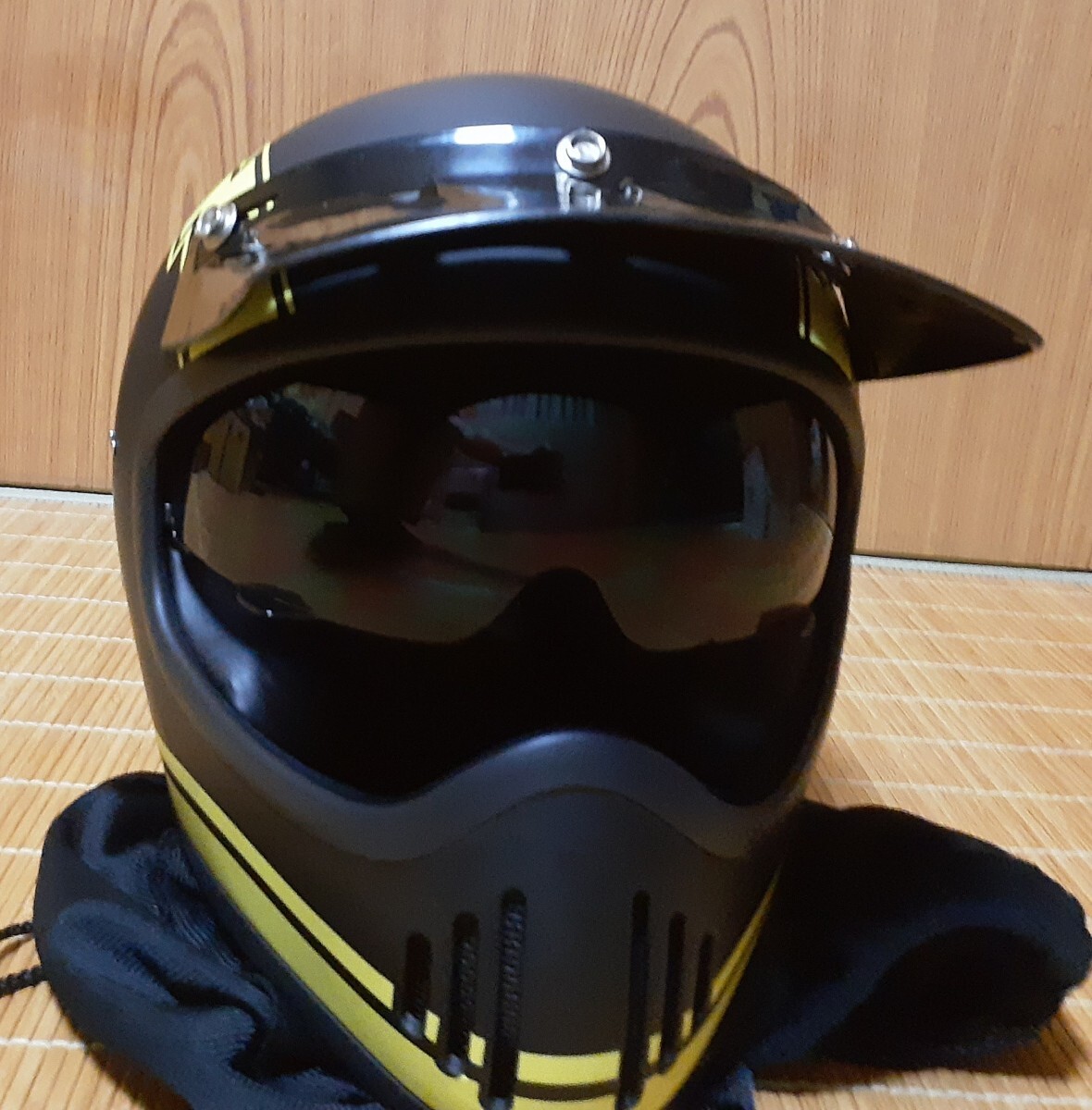  состояние хороший! MOTO-VIPER MP400 HOPPER INAZUMA M размер Moto стеклоочиститель Inazuma шлем внутренний защита б/у товар шоу eiEX-ZERO