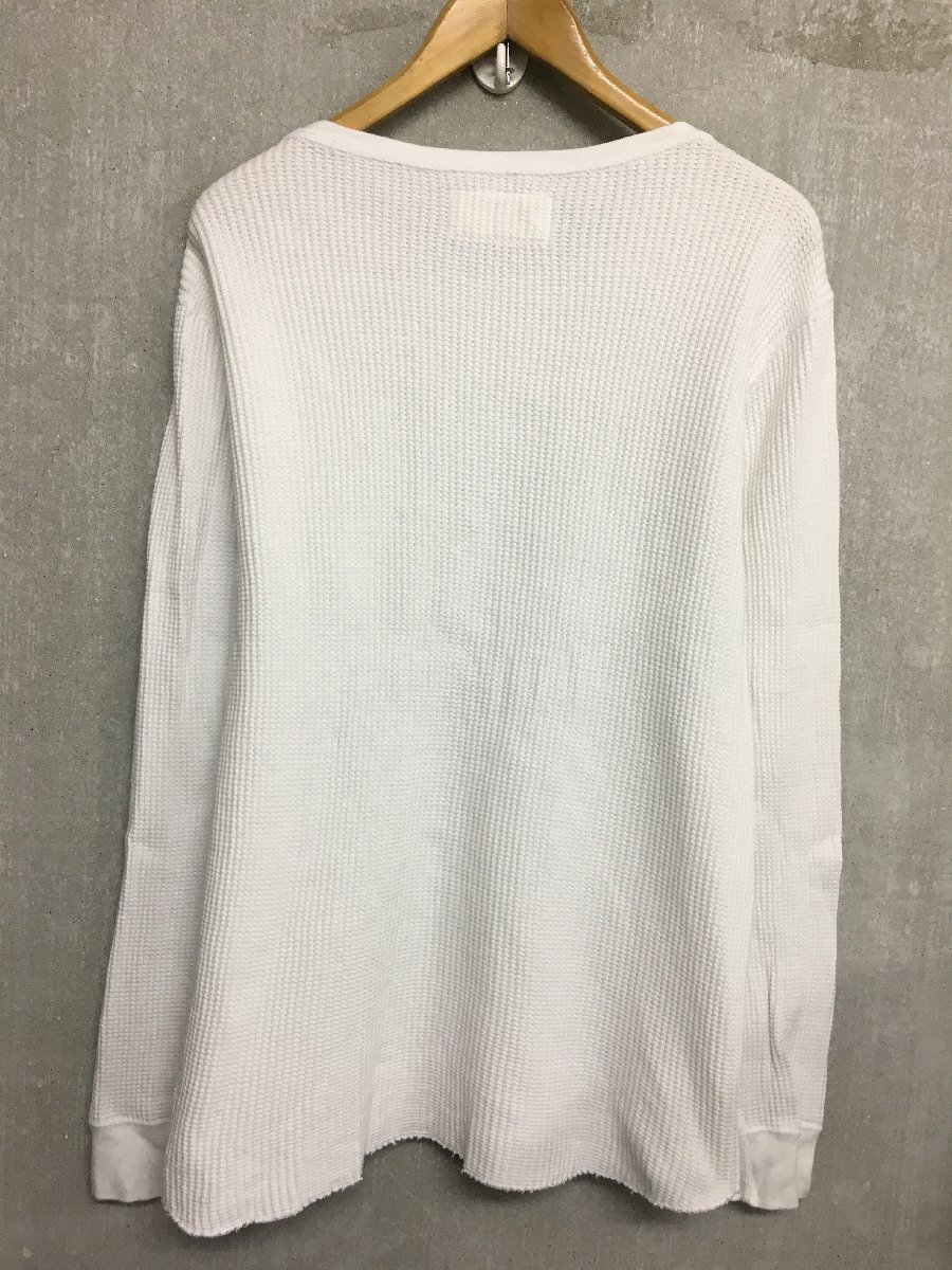 ◆WACKOMARIA ワコマリア XL クルーネック ワッフル サーマル カットソー ロングスリーブ Tシャツ 白 サイズXL_画像3