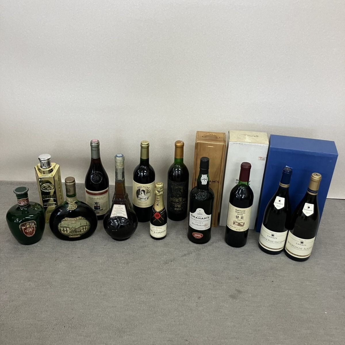 M101-#[ продажа комплектом ] sake 12 шт. комплект вино шампанское ликер алкоголь Suntory. прекрасный GIORDANO MOET&CHANDON др. TC