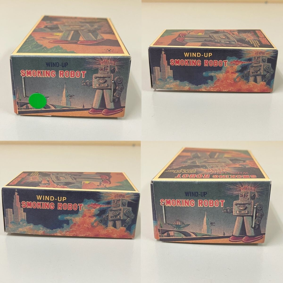 M337-M26-2073 ◎ TOYS SMOKING ROBOT WIND-UP スモーキング ロボット ブリキ ゼンマイ歩行 ビンテージ レトロ 箱付 動作確認済み TE_画像10