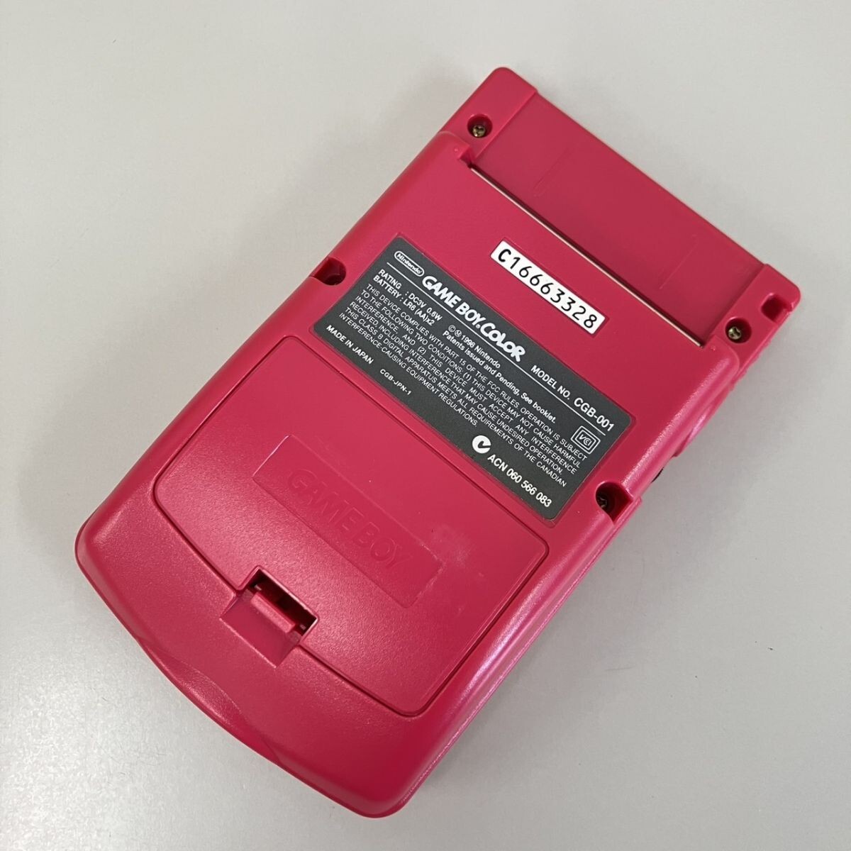 O304-T20-3011 ◎ NINTENDO GAME BOY COLOR CGB-001 ニンテンドー ゲームボーイカラー レッドカラー 箱付き ゲーム 通電確認済み TE_画像3