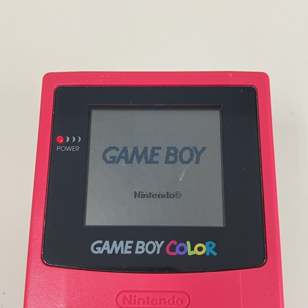 O304-T20-3011 ◎ NINTENDO GAME BOY COLOR CGB-001 ニンテンドー ゲームボーイカラー レッドカラー 箱付き ゲーム 通電確認済み TE_画像10