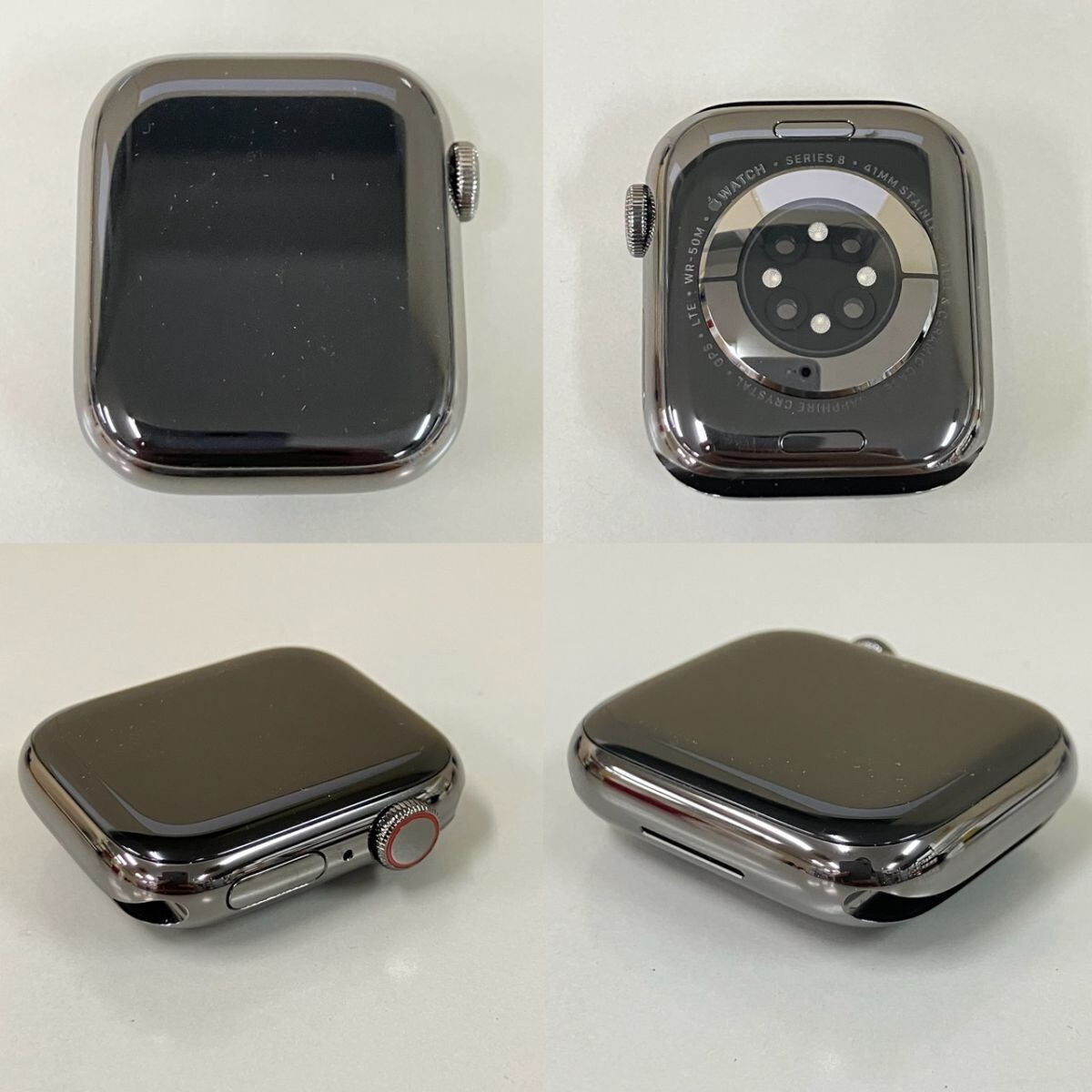 O318-M29-1716 Apple Watch SERIES8 41MM A2773 MNJM3J/A GPS+ cell la-OS VERSION 11.6.1(22U90) 32GB наручные часы электризация подтверждение рабочего состояния 0 TE