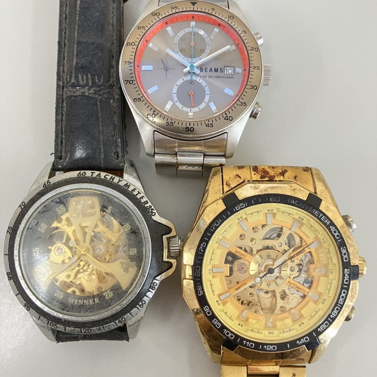 O365-■【まとめ売り】ブランド腕時計 20点セット 懐中時計 クォーツ 自動巻き 手巻き ソーラー TISSOT EMPORIO ARMANI MAXY 他 TE_画像5