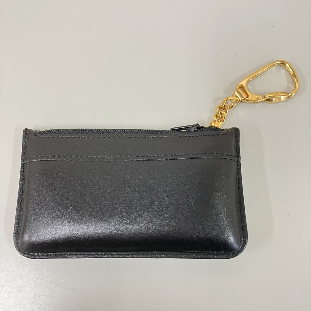O380-SG3-1853 ◎ ALFRED DUNHILL ESTABLISHED 1893 ダンヒル キーリング付き コインケース 小銭入れ レザー メンズ キーケース TE_画像4