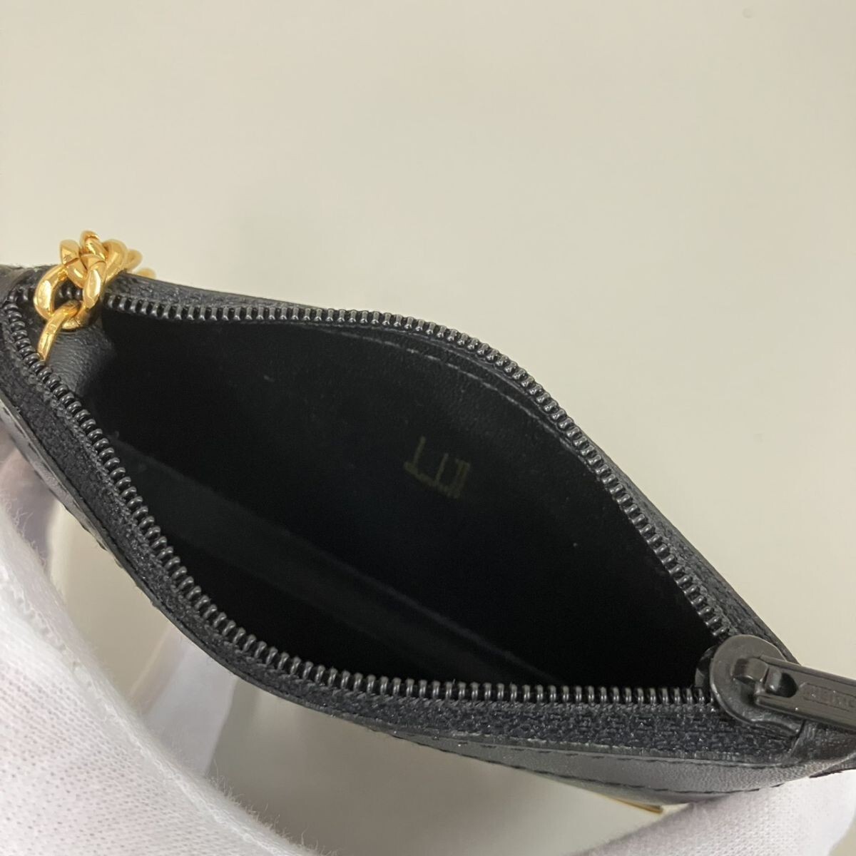 O380-SG3-1853 ◎ ALFRED DUNHILL ESTABLISHED 1893 ダンヒル キーリング付き コインケース 小銭入れ レザー メンズ キーケース TE_画像5