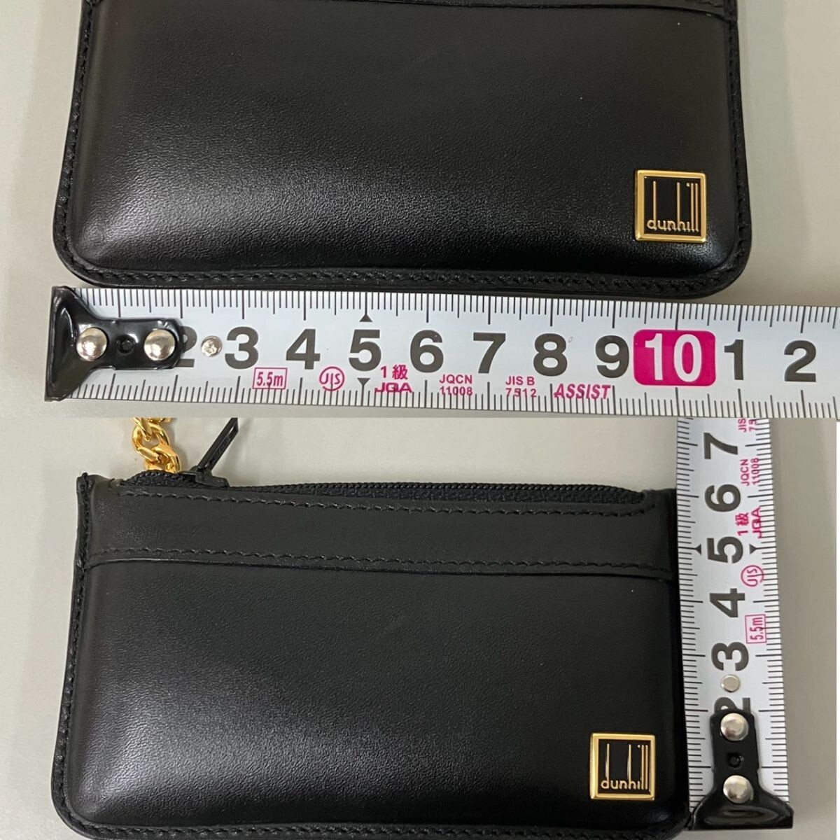 O380-SG3-1853 ◎ ALFRED DUNHILL ESTABLISHED 1893 ダンヒル キーリング付き コインケース 小銭入れ レザー メンズ キーケース TE_画像8