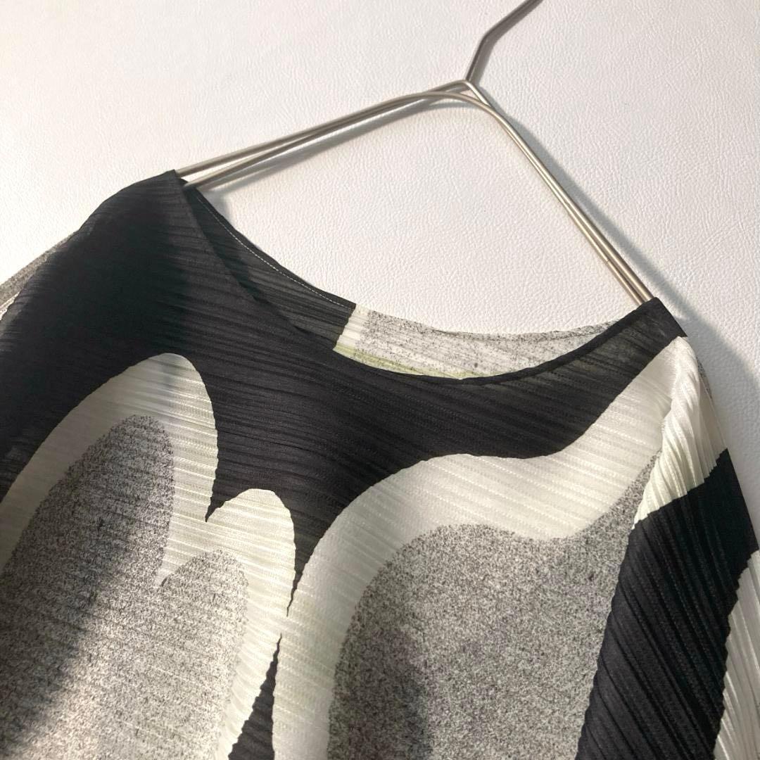 【大人気即完売／極美品】プリーツプリーズ イッセイミヤケ　2019ss MELT ドレス ワンピース 変形 総柄 PLEATS PLEASE ISSEY MIYAKE 希少 3_画像3