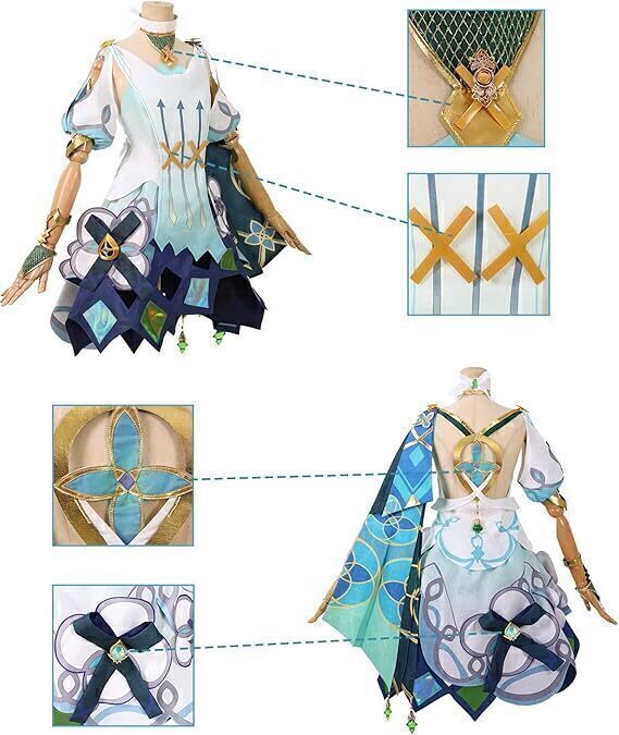 送料無料 コスプレ衣装 コスプレ ファルザン S ウィッグ付き コスプレ衣装一式 学者 原神 フルセット コスチューム 大人用 仮装 新品未使用_画像6