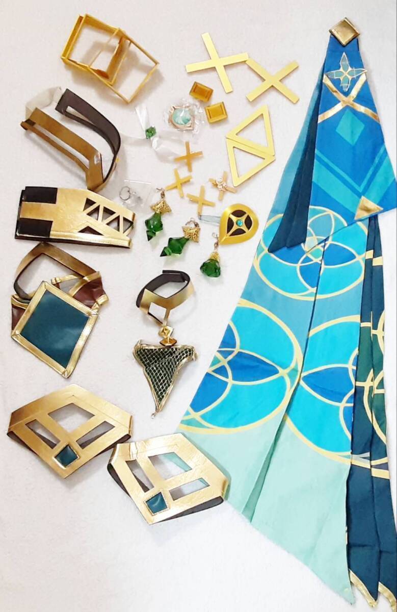 送料無料 コスプレ衣装 コスプレ ファルザン S ウィッグ付き コスプレ衣装一式 学者 原神 フルセット コスチューム 大人用 仮装 新品未使用_画像2