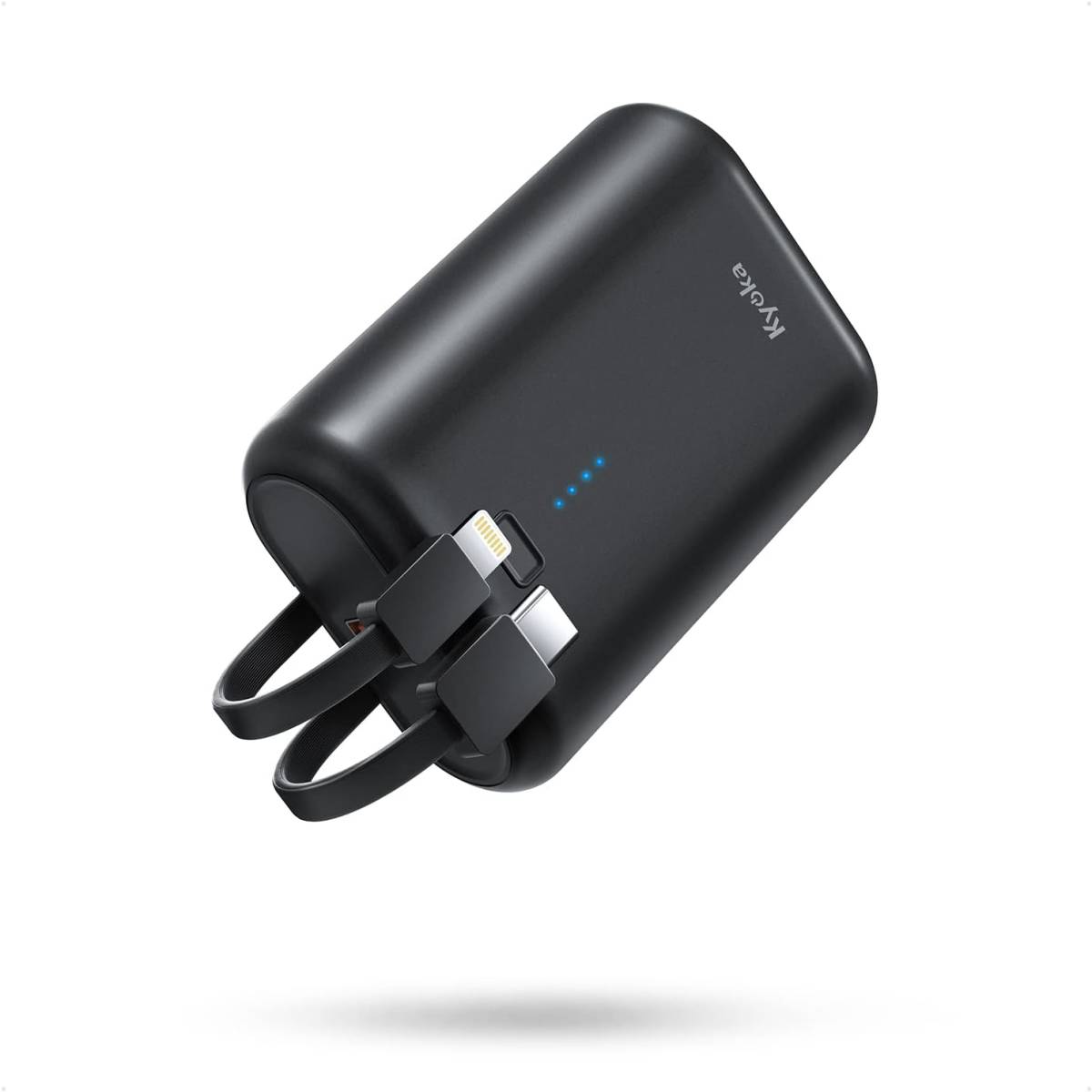 モバイルバッテリー 軽量 小型 大容量15000mAh 22.5W/PD20W 急速充電 2本ケーブル内蔵/ 4台同時充電 スマホ充電器 モバイル バッテリー_画像1