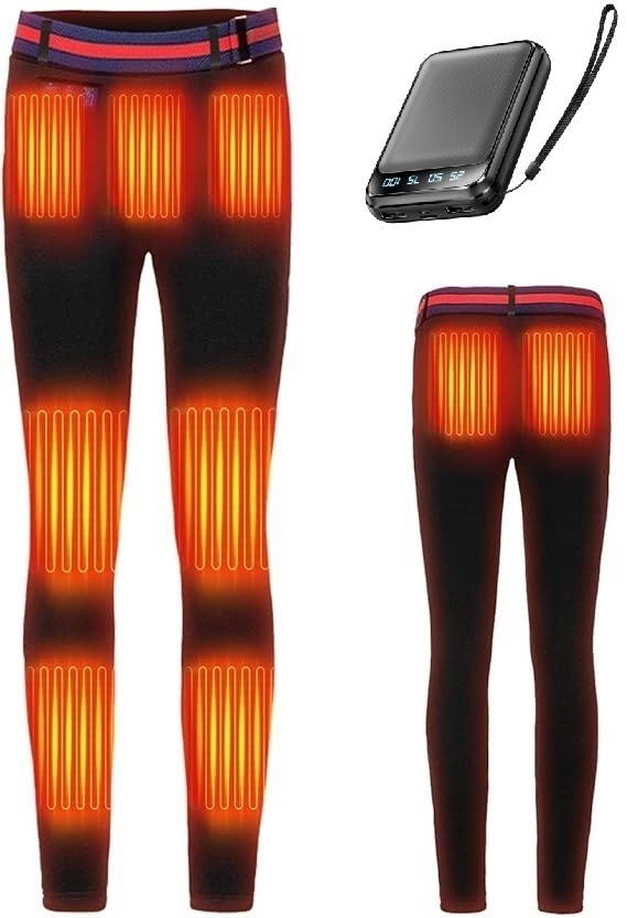 電熱パンツ 加熱パンツ ヒーターパンツ 9つヒーター 22800mAhバッテリー付き 電熱ズボン 75℃最高温度 日本製繊維ヒーター S/Mサイズ_画像1