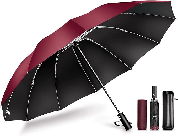 超大サイズ 12本骨 折りたたみ傘 ワンタッチ自動開閉 メンズ傘 大きい 逆折り式 折り畳み傘 風に強い 耐風撥水 丈夫耐久 折りたたみ日傘_画像1