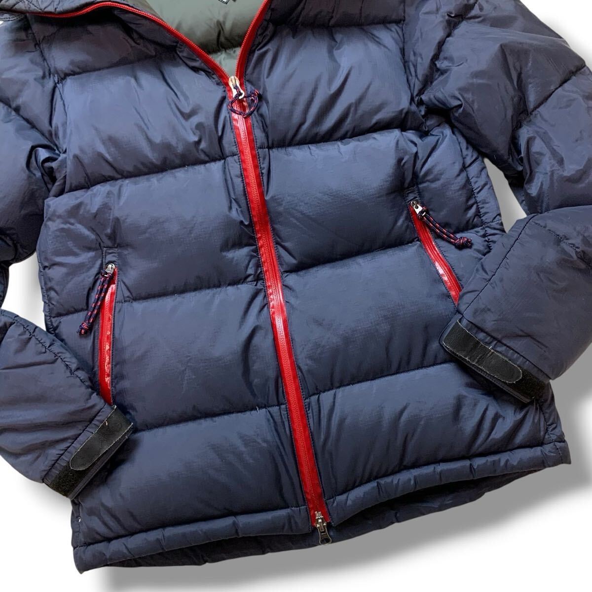 【美品】URBAN RESEARCH×NANGA アーバンリサーチ ナンガ ダウンジャケット フェザー フード 肉厚 極暖 ネイビー メンズ アウター Mサイズ_画像5