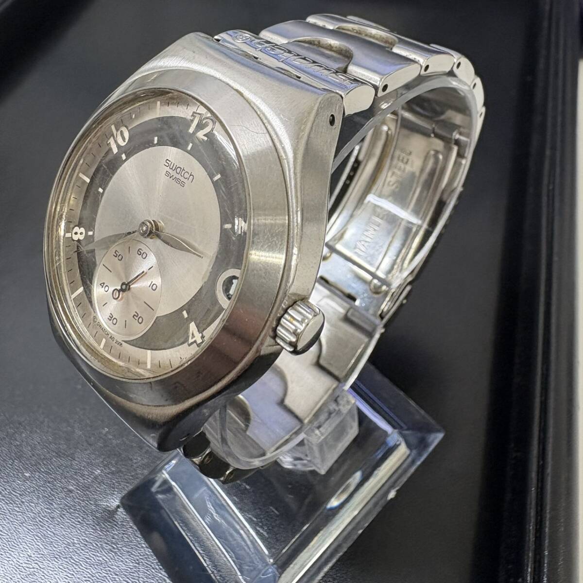 15917 スウォッチ アイロニー クォーツ 腕時計 シルバー_画像2