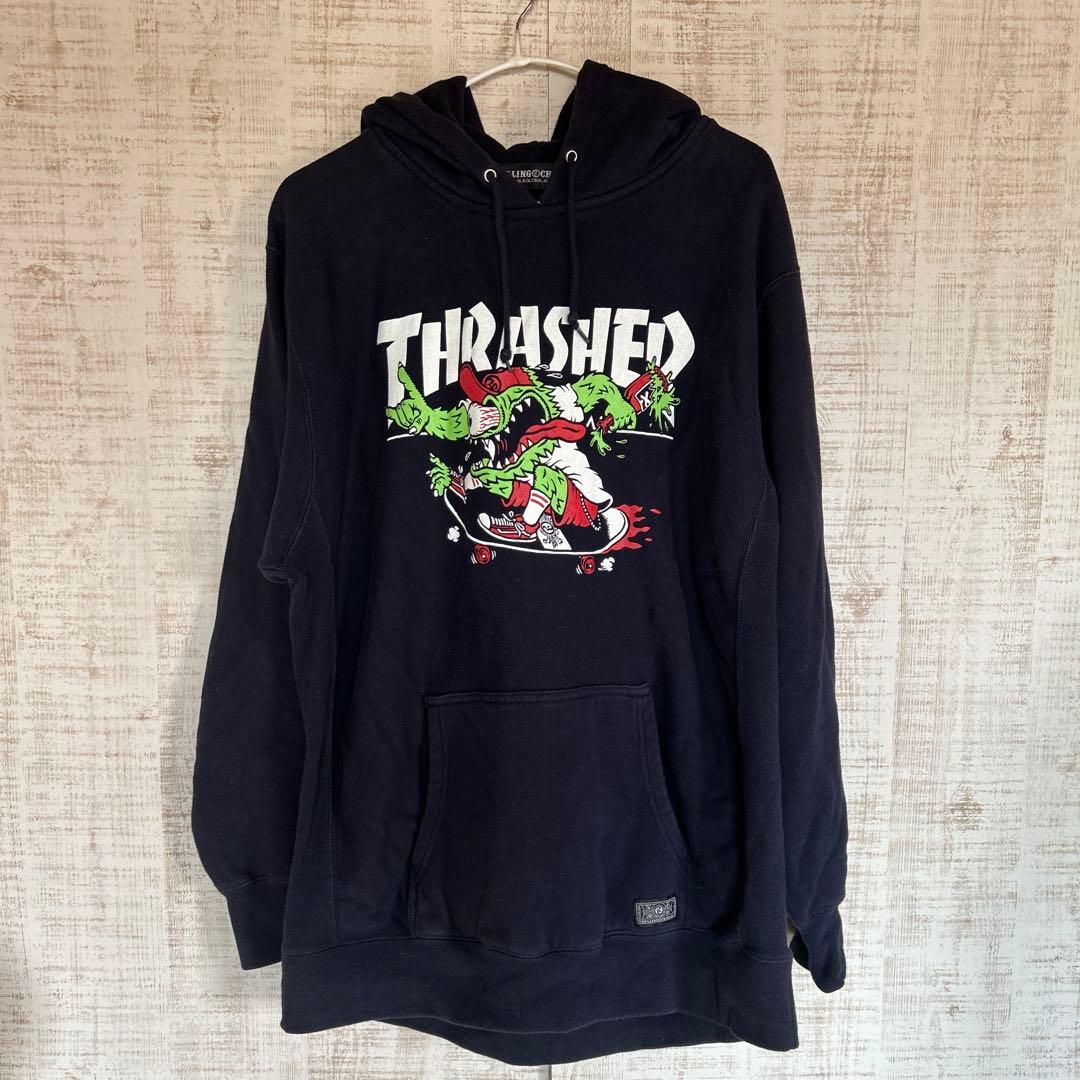 「ローリングクレイドル×スラッシャー」コラボスウェットパーカー リバースウィーブ_画像1