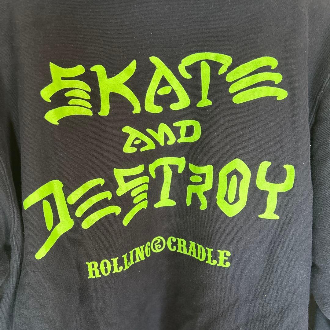 「ローリングクレイドル×スラッシャー」コラボスウェットパーカー リバースウィーブ_画像3