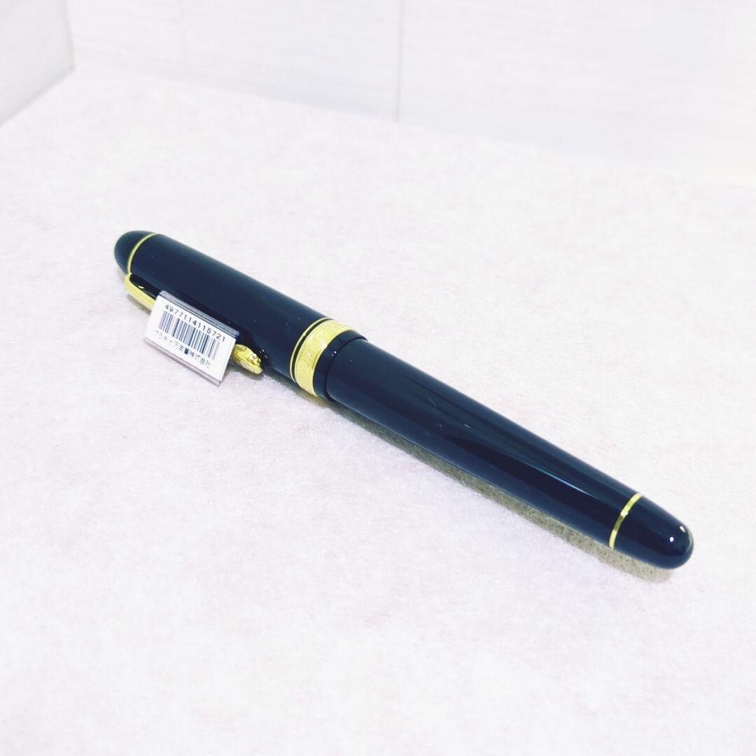 1円〜新品未使用 プラチナ万年筆 #3776 センチュリー F 585 ペン先14K 黒 細軟 SFニブ PLATINUM 箱付き、インク付き ブラック超美品_画像3