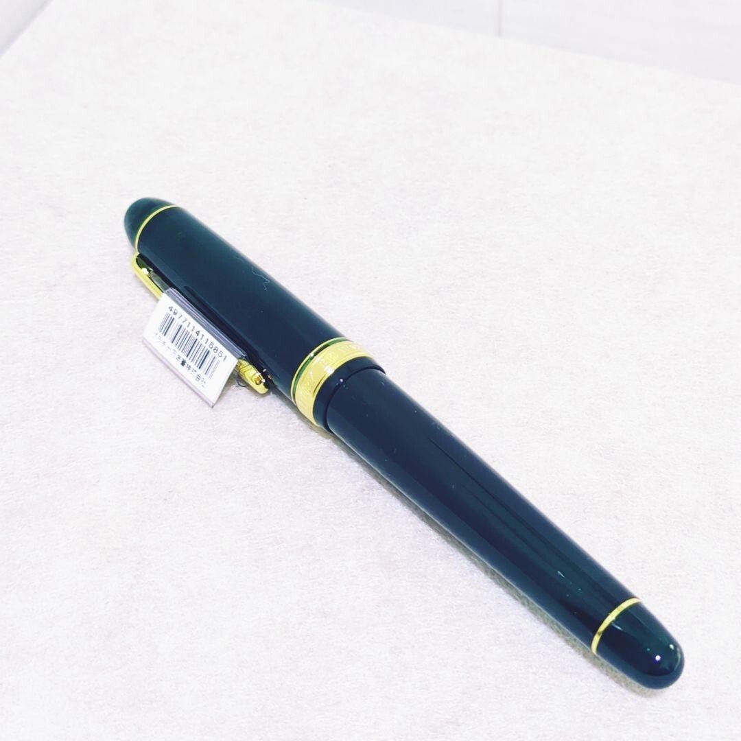 1円〜 新品未使用 プラチナ万年筆 #3776 センチュリー 585 ペン先14K 緑 細字 Fニブ 箱付きインク付き ローレルグリーン 超美品 PLATINUM_画像3
