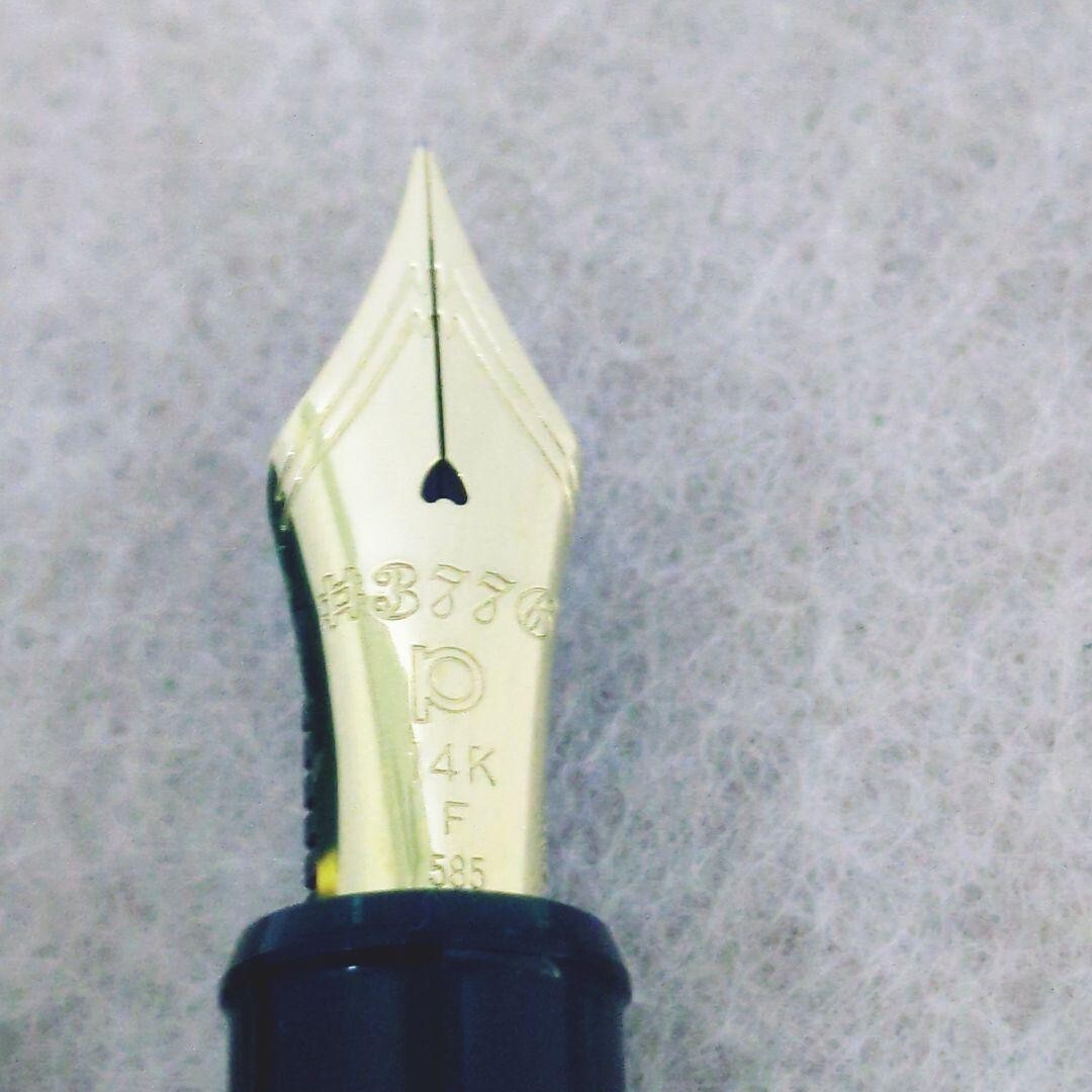 1円〜 新品未使用 プラチナ万年筆 #3776 センチュリー 585 ペン先14K 緑 細字 Fニブ 箱付きインク付き ローレルグリーン 超美品 PLATINUM_画像4