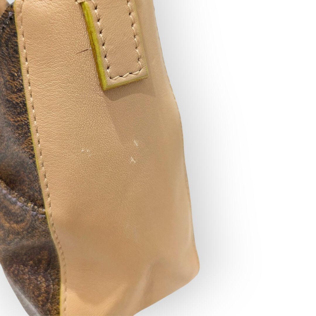 1円〜【エトロ】ETRO ワンショルダー ハンドバッグ ペイズリー柄 アクセサリーポーチ PVC ブラウン レザー ワンショル バック かばん 鞄_画像10