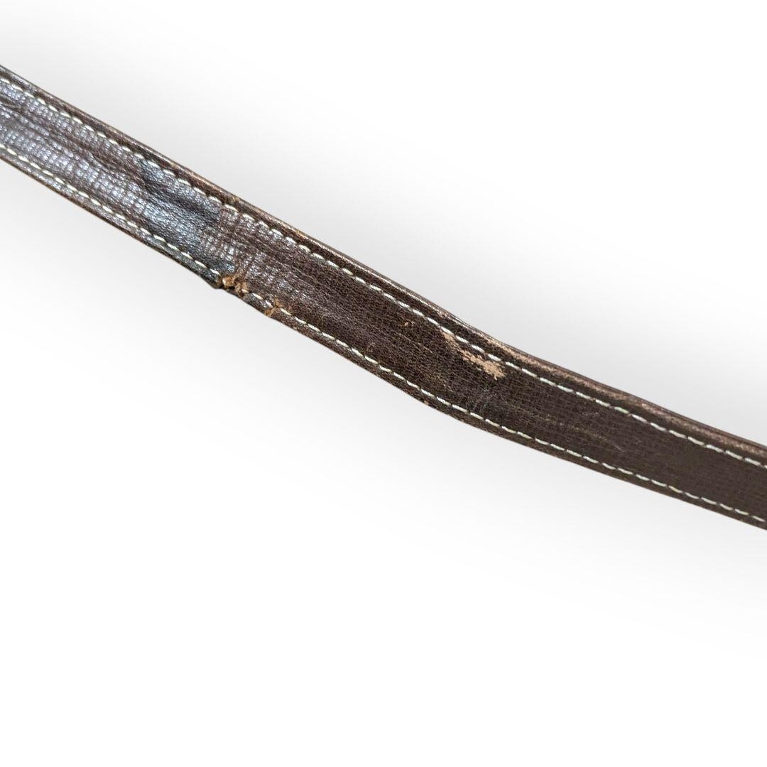 1円〜【DAKS】ダックス レザー ショルダーバッグ カメラバッグ ブラウン 肩掛け クロスボディ ヴィンテージ 鞄バック ハウスチェック_画像8