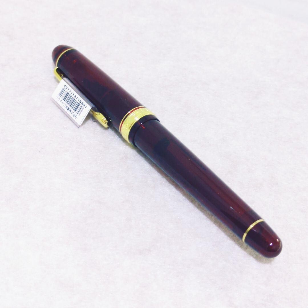 1円〜 新品未使用 プラチナ万年筆 #3776 センチュリー 585 ペン先14K 赤 極細字 EFニブ 箱付きインク付き ブルゴーニュ 超美品 PLATINUM_画像2