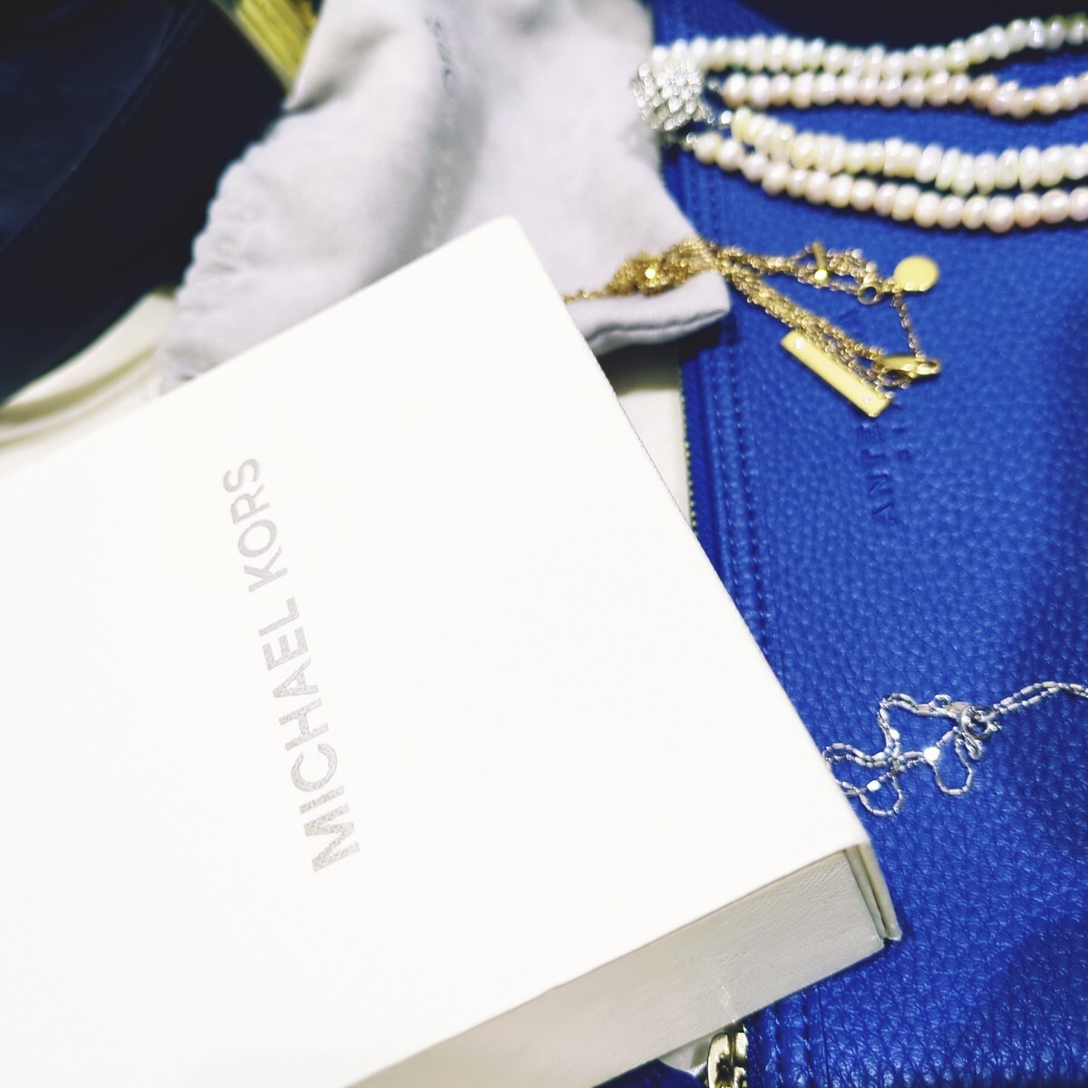 1円スタート 雑貨まとめ Dior ディオール マイケルコース イヴサンローラン ロベルタ アンテプリマ ルネ Rene パール 財布 ネックレス 13点_画像3