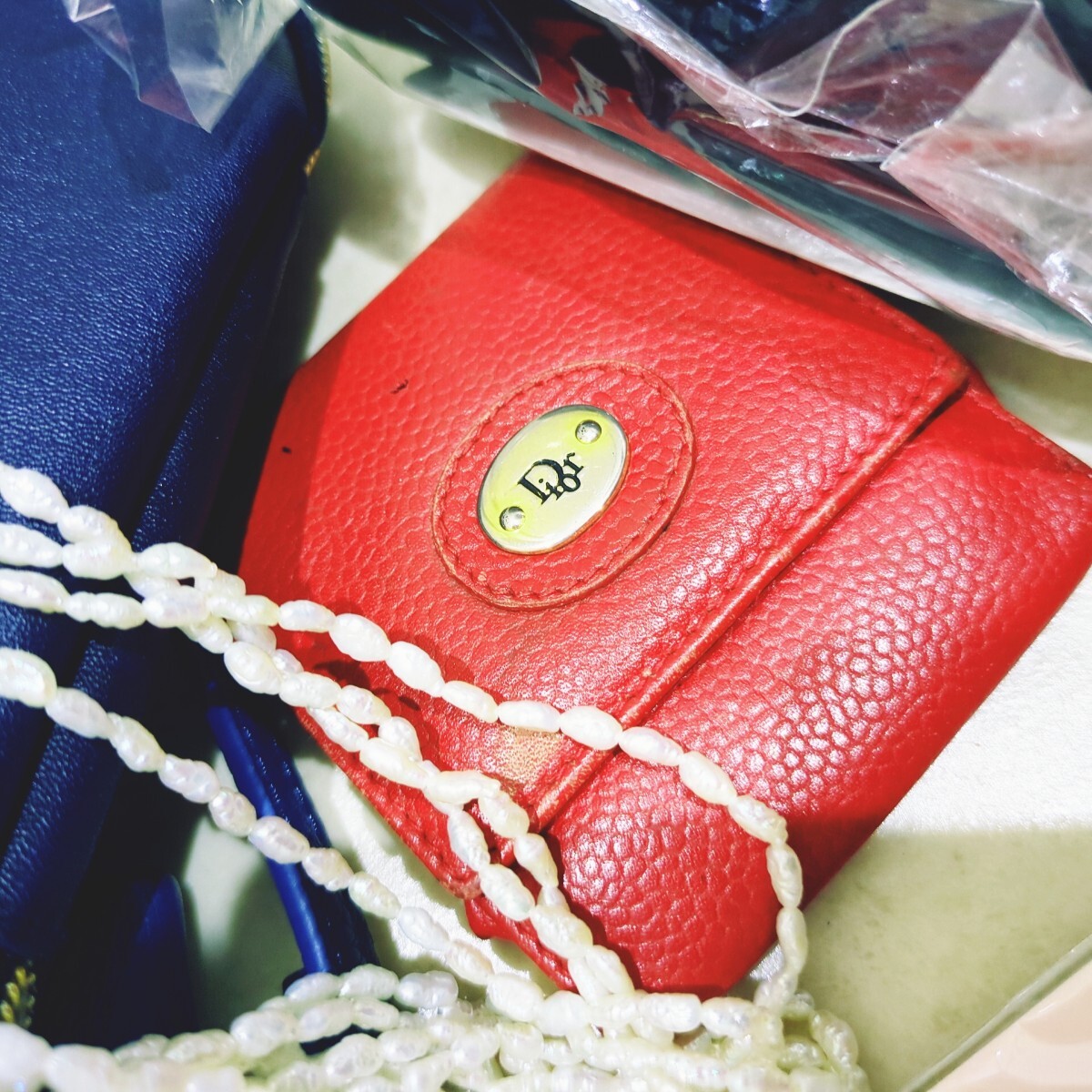 1円スタート 雑貨まとめ Dior ディオール マイケルコース イヴサンローラン ロベルタ アンテプリマ ルネ Rene パール 財布 ネックレス 13点_画像5