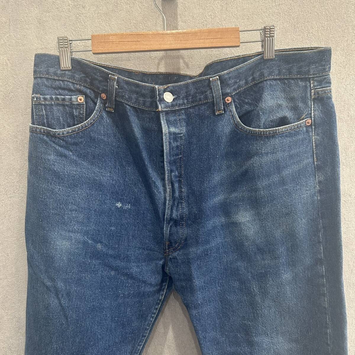 90年代 USA製 Levi's 501-0000 42×30 90s 501xx インディゴ ブルー ストレートデニム _画像6