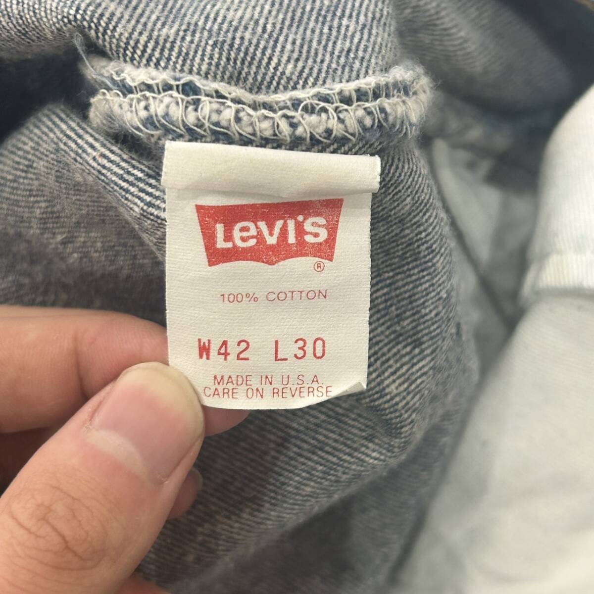 90年代 USA製 Levi's 501-0000 42×30 90s 501xx インディゴ ブルー ストレートデニム _画像8