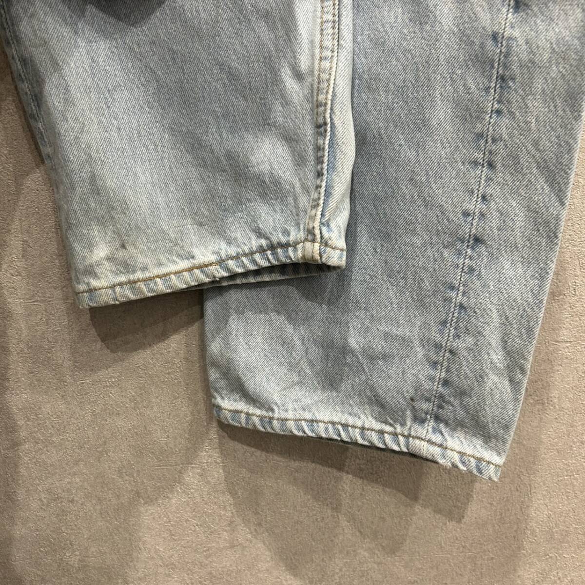 90年代 USA製 Levi's 501-0134 36×34 USA ブルー ストレート ビンテージ リーバイス 経年 リペア_画像7