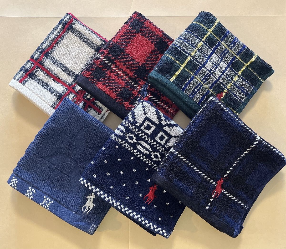 ラルフローレン ハンカチ タオルハンカチ アウトレット ミニタオル ハンドタオル タオル地 ご挨拶_画像1