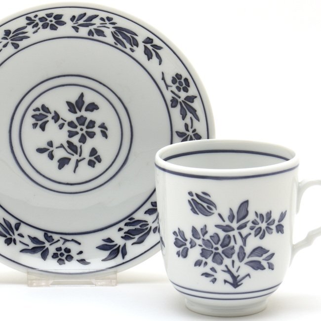 50%Off リチャードジノリ コーヒーカップ＆ソーサー スタンピーノ 手描き 磁器製 洋食器 新品 イタリア製 Richard Ginori_画像3