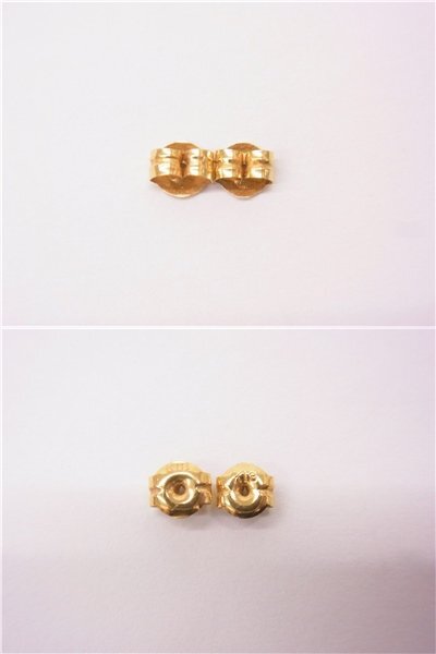 ◎ K18ピアス　◎　K18YG　サファイア0.20ct　ダイヤ0.02ct　スタッドピアス　18金イエローゴールド　◎美品_画像9