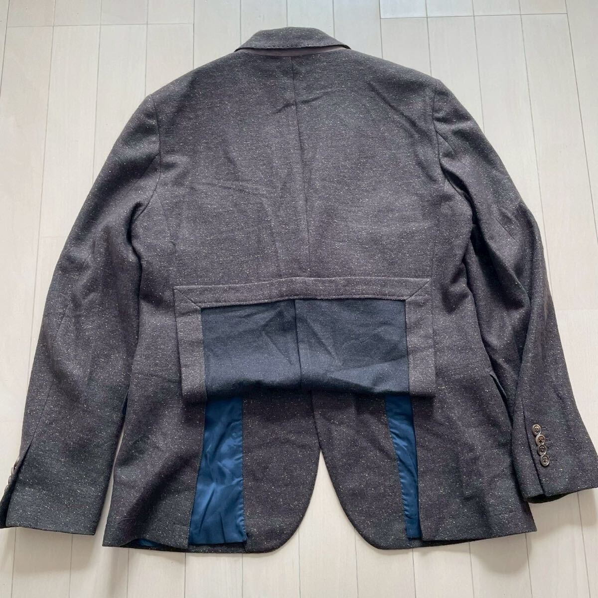 【2XLサイズ位 希少 美品】 eleventy テーラードジャケット シルク混 イレブンティー 52 ビジネス 通勤 仕事 セットアップ メンズ_画像5