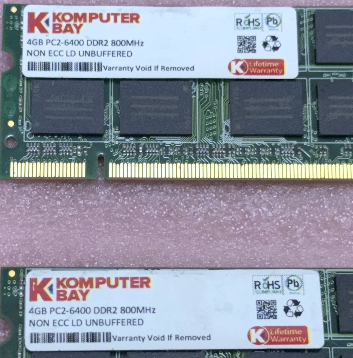 ∠Komputerbay PC2-6400S/DDR2-800 Micron chip 200Pin DDR2 SO-DIMM 8GB(4GB x2) рабочий товар 