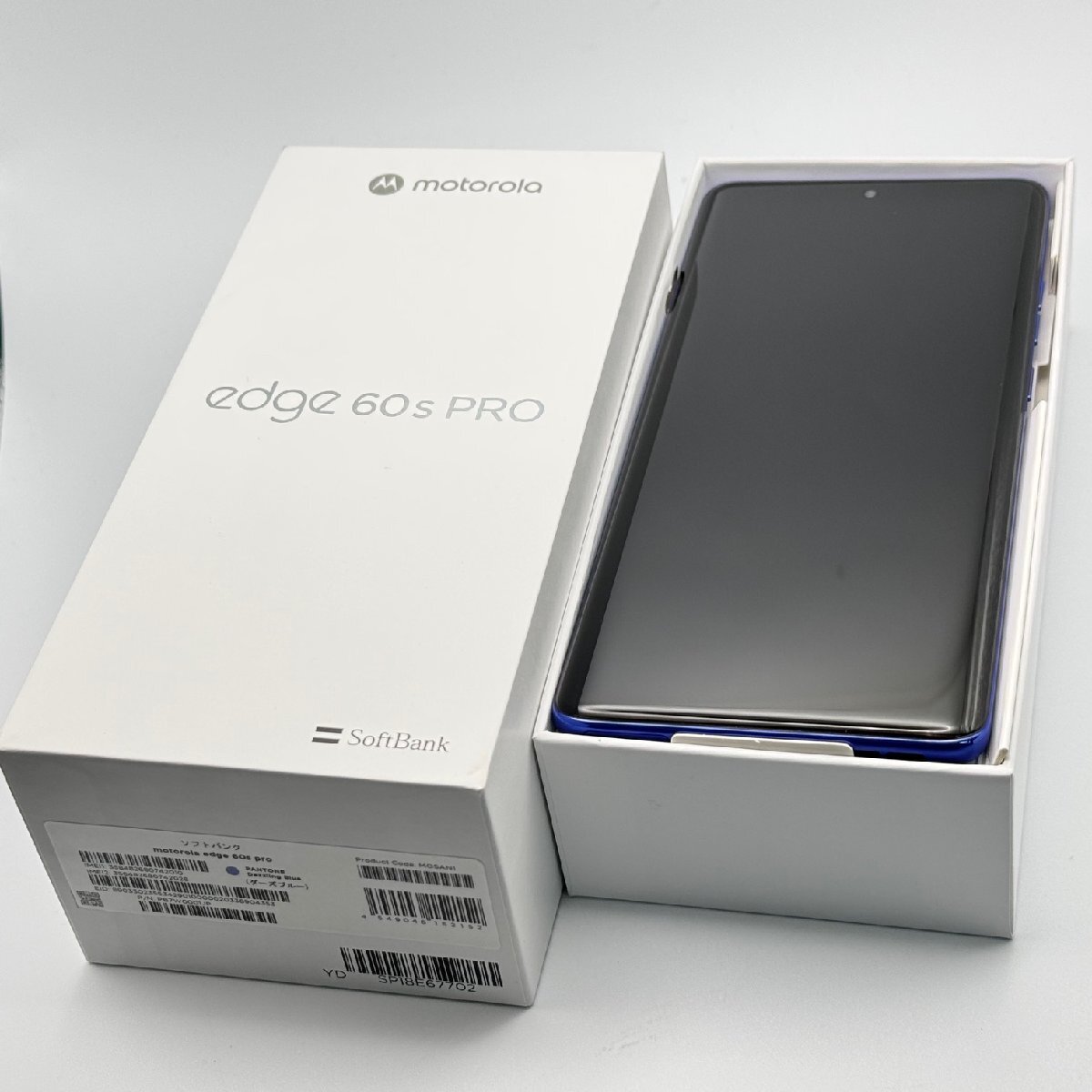 中古品 motorola edge 60s pro XT2507-3 256GB ダーズブルー Android スマートフォン ソフトバンク SIMロックなし_画像1
