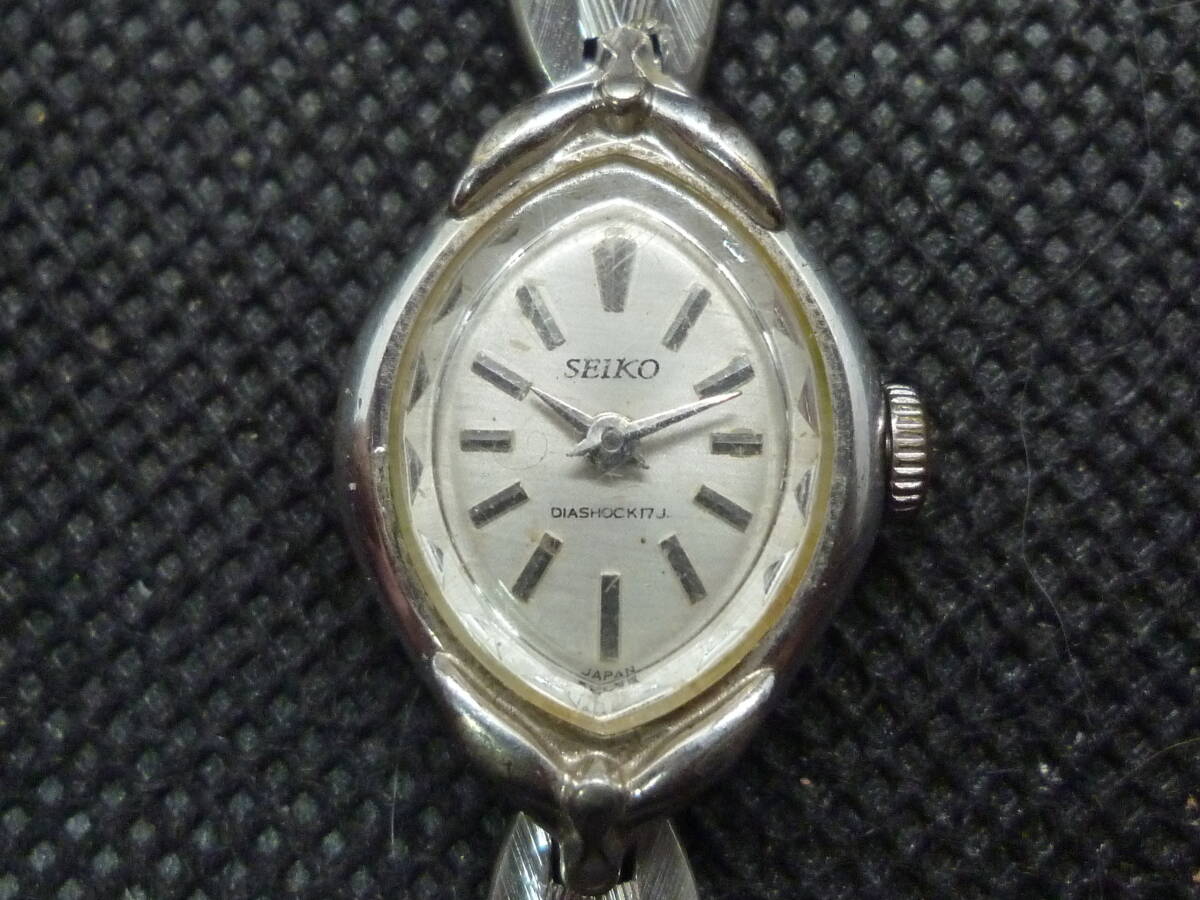 K25163) 中古 腕時計 セイコー 17石 手巻き SEIKO DISHOCK17J 21-7330 未稼働 ジャンク品 ※発送ゆうパケットポストmini_画像1